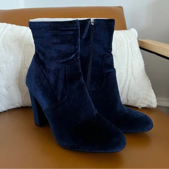 Steve Madden Shoes Steve Madden Blue Suede Boots Poshmark